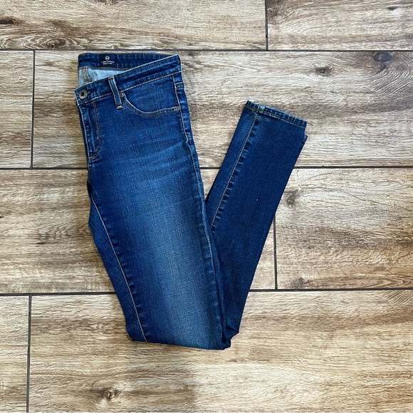 AG Adriano Goldschmied The Legging Super Skinny Fit Jeans Size 27 R Dark Blue - Picture 15 of 15